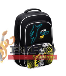 Ghiozdan ErichKrause ErgoLine cu 2 compartimente, 20L, Sport DNA
